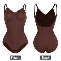 Womens Backless Bodysuits Seamless Shapewear Thong Butt Lifter Body Shaper Slimming Camisole Tops Tummy Control Corset