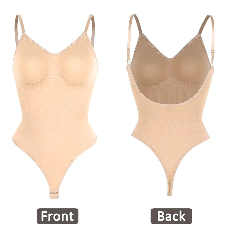 Womens Backless Bodysuits Seamless Shapewear Thong Butt Lifter Body Shaper Slimming Camisole Tops Tummy Control Corset