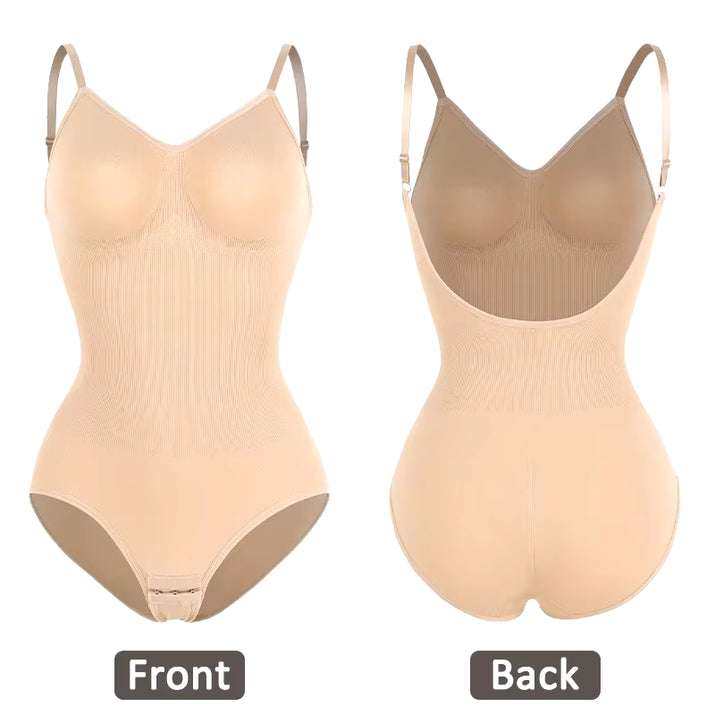 Womens Backless Bodysuits Seamless Shapewear Thong Butt Lifter Body Shaper Slimming Camisole Tops Tummy Control Corset
