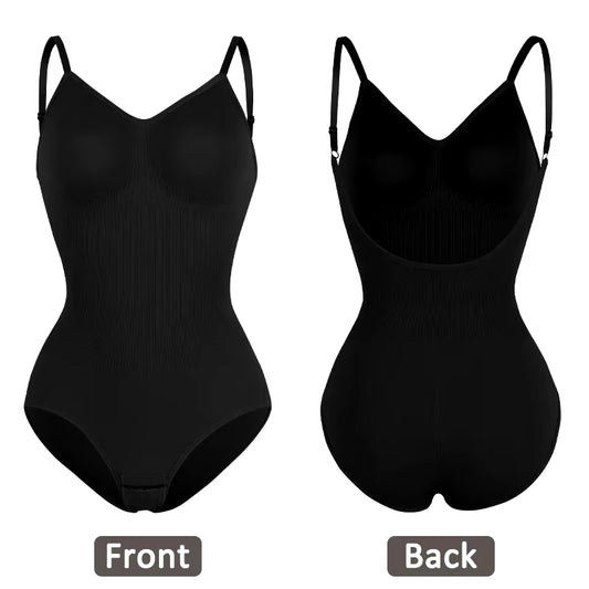Womens Backless Bodysuits Seamless Shapewear Thong Butt Lifter Body Shaper Slimming Camisole Tops Tummy Control Corset